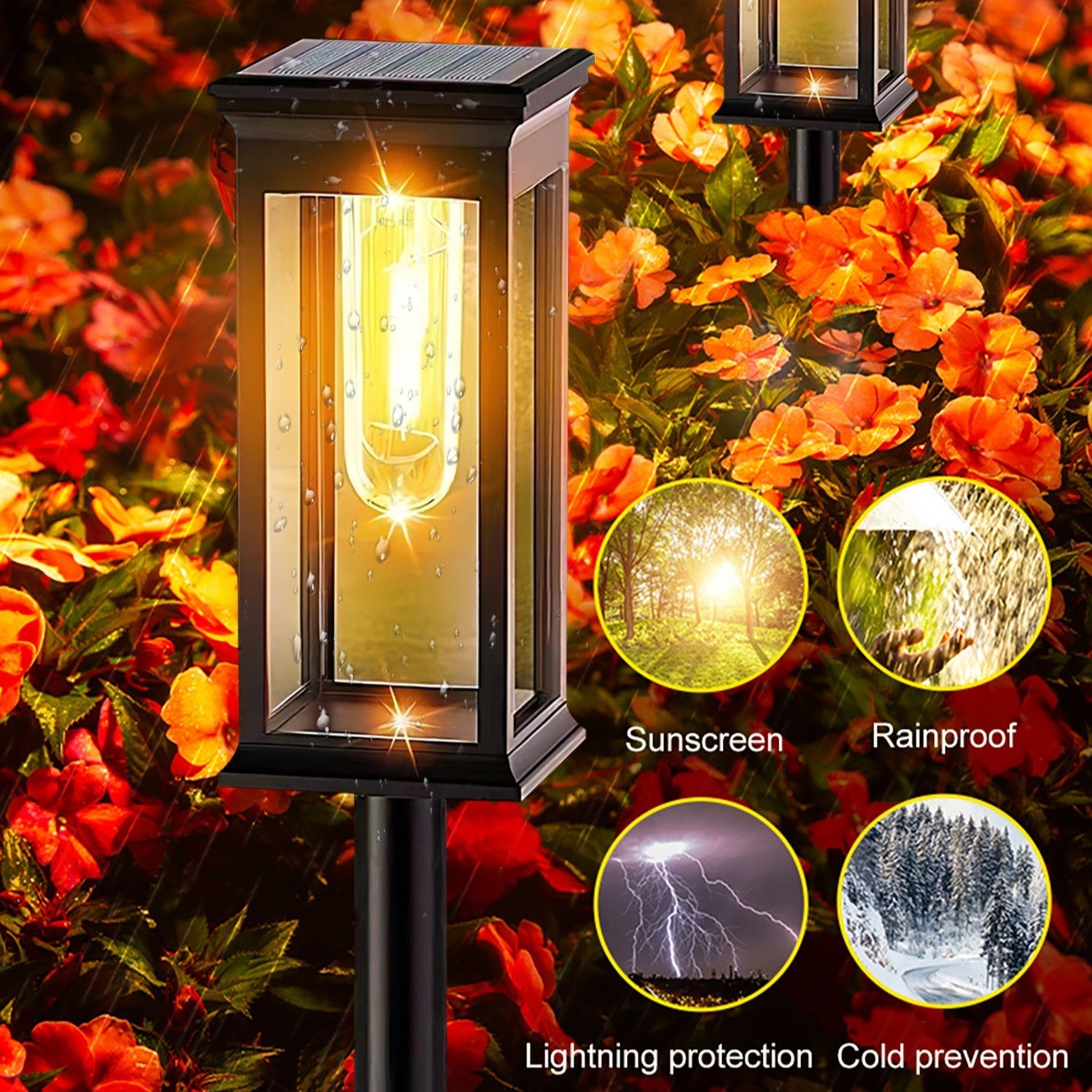 DreamScape™ - Elegante kubische Solar-Gehwegleuchten