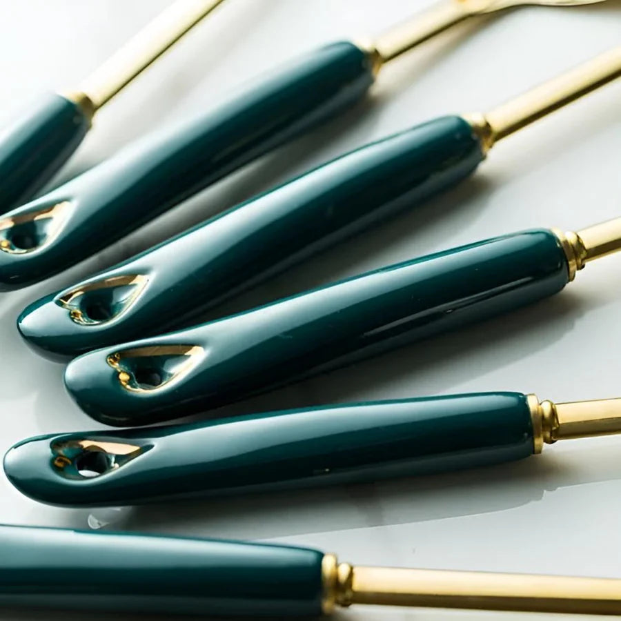 Golden Elegance Edelstahl Utensilien Set