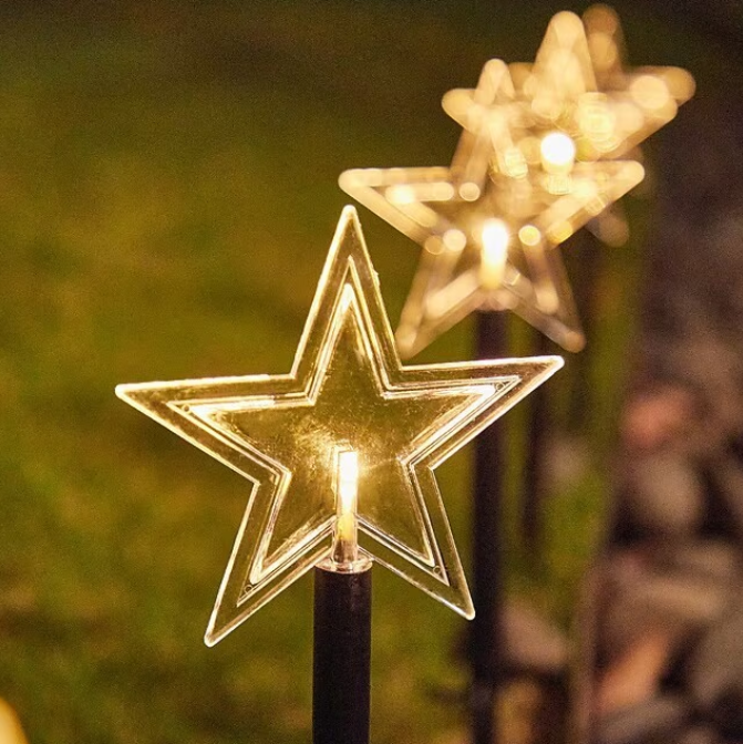 5 Stück Solar-Winterwegleuchten