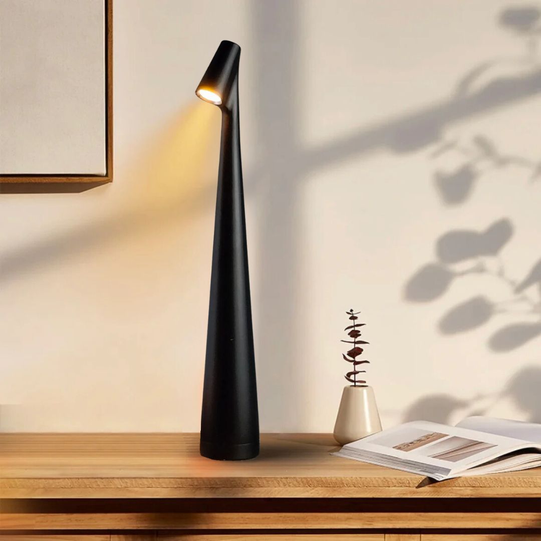 LumaLite Kabellose LED-Tischlampe – 35 cm Akku-Leuchte mit Touch & Dimmfunktion