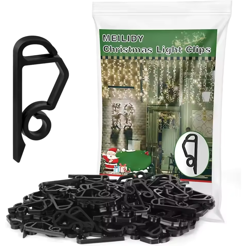 Zunanji sponki za žleb za lučke – kljuke in držala za božično in noč čarovnic dekoracijo