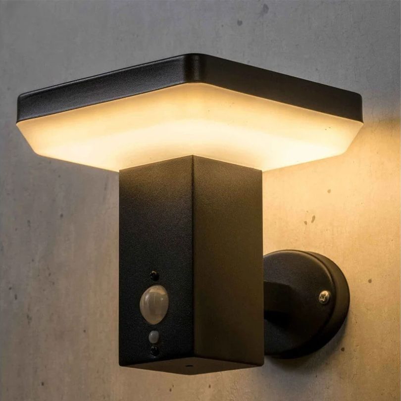 Stelora - solarna lampa ścienna ze stali nierdzewnej