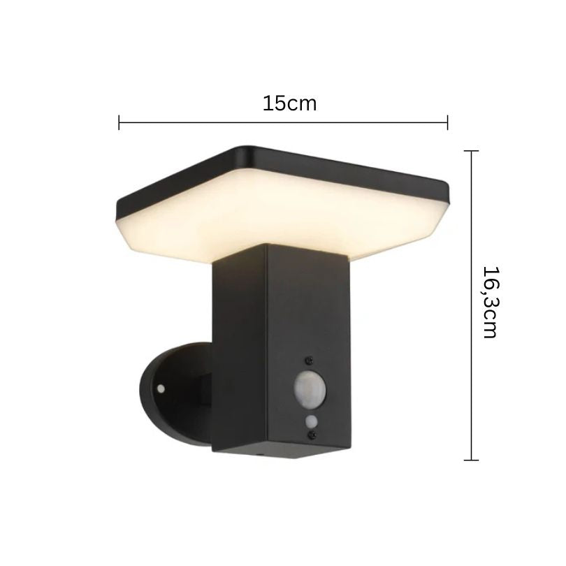 Stelora - solarna lampa ścienna ze stali nierdzewnej