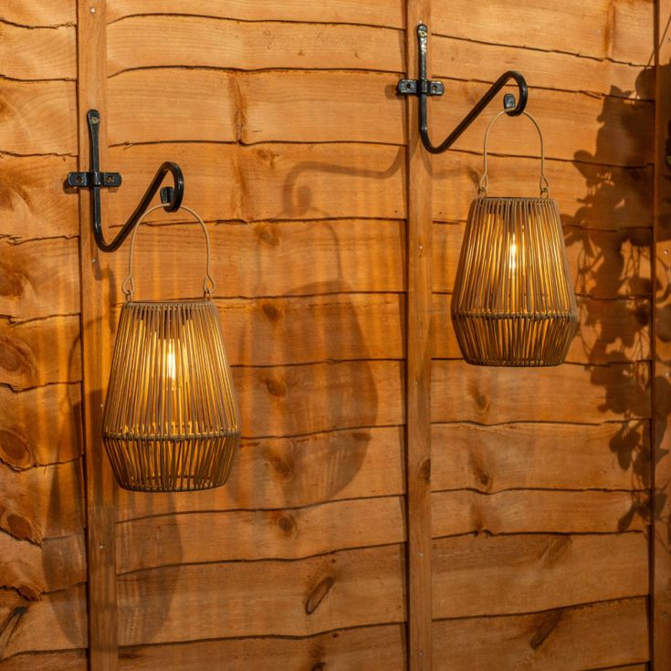 SolBamboo Solarne Laterne – 2er Set