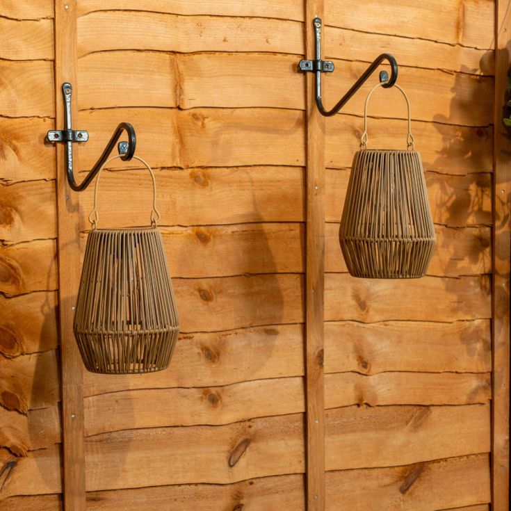 SolBamboo Solarne Laterne – 2er Set