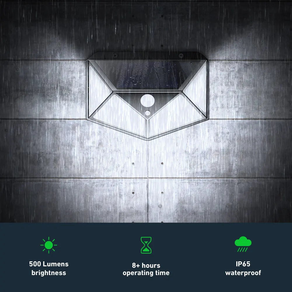 270° Weitwinkel-Solar-PIR-Bewegungsmelder-Licht (2er Pack)