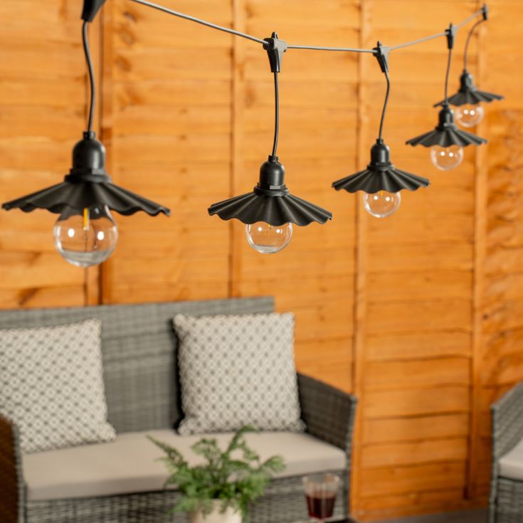 GlowDrape czarny łańcuch świetlny z efektem fałdowania