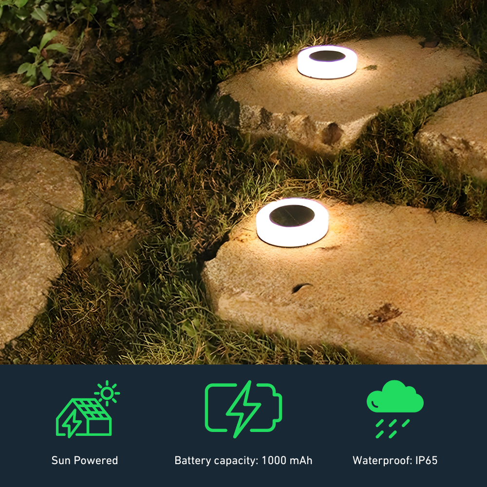 SolarGlow – Flache Solar-Bodenspots mit LED