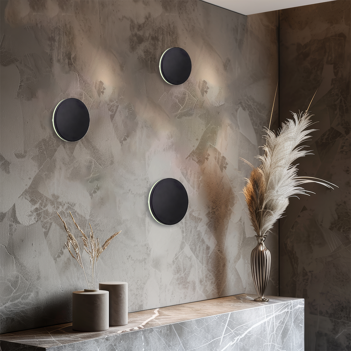 Kreisförmige Led-Wandleuchte für draußen