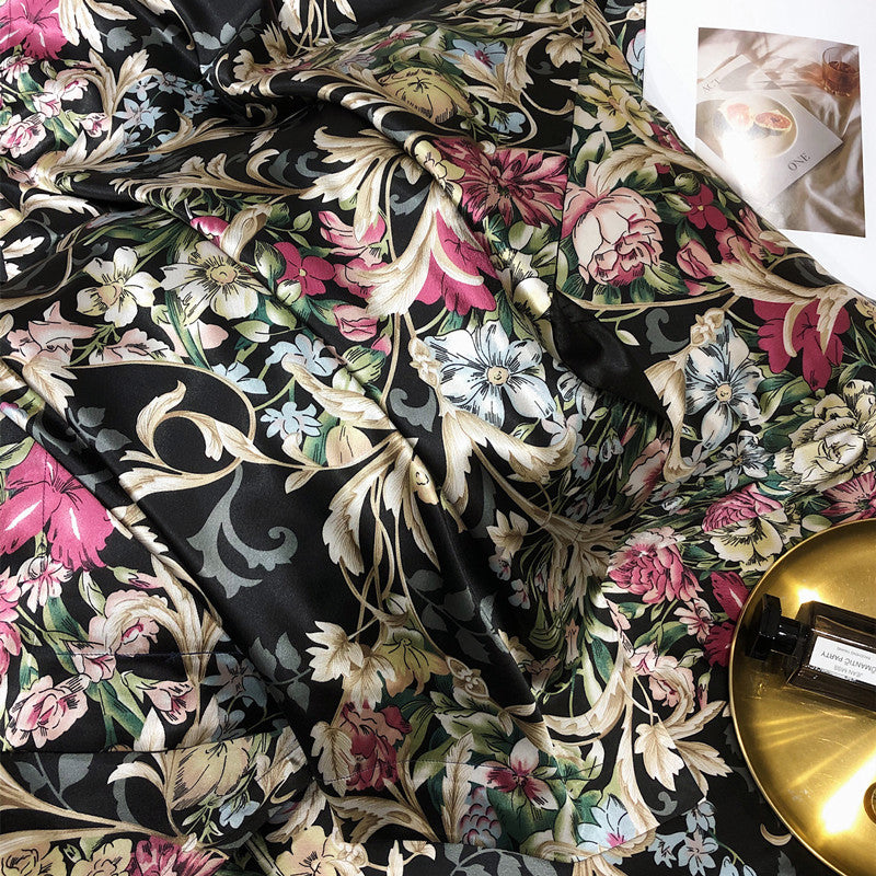 Arista - Naturseiden-Bettset mit hochwertigem Druck