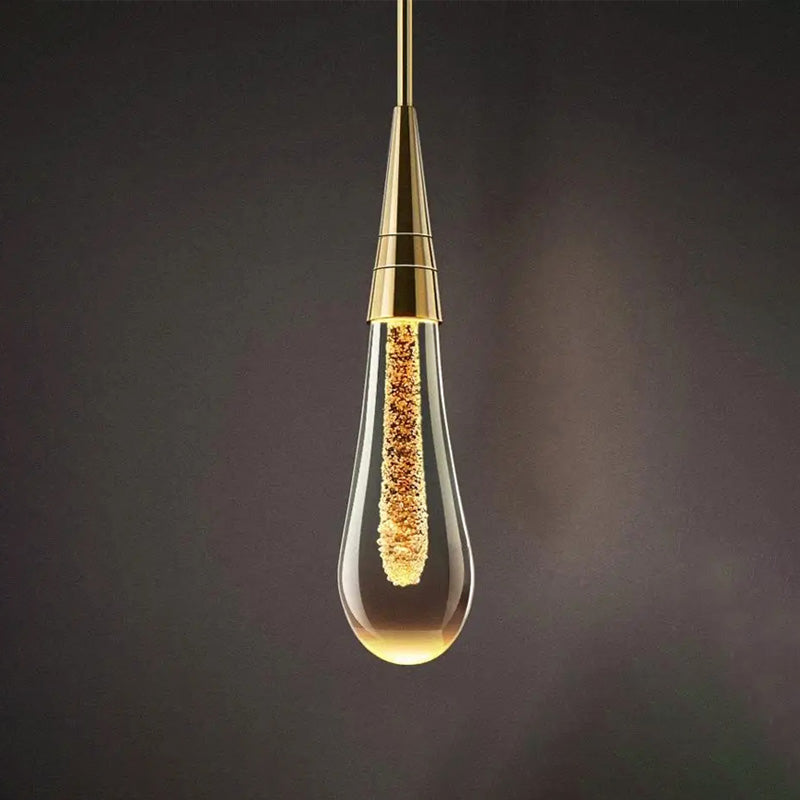 GoldenDrop™ – Luksusowa lampa wisząca ścienna z kryształu w kształcie kropli do sypialni lub salonu