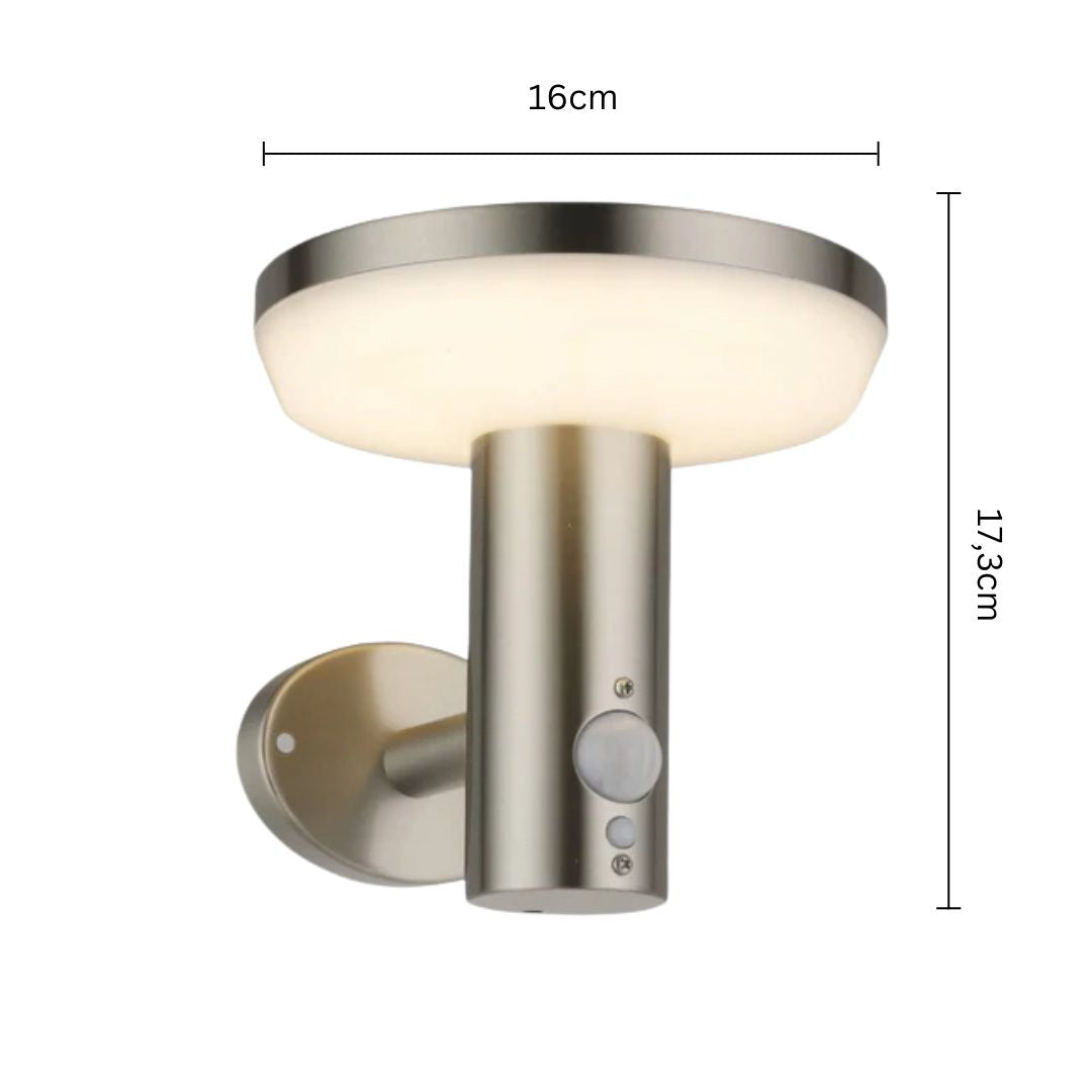Stelia – Edelstahl Solar-Wandleuchte