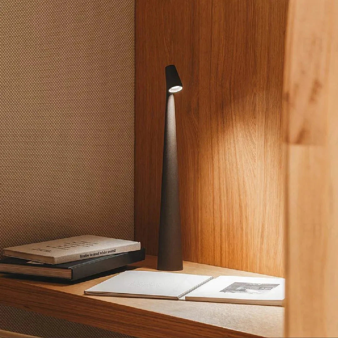 LumaLite Kabellose LED-Tischlampe – 35 cm Akku-Leuchte mit Touch & Dimmfunktion