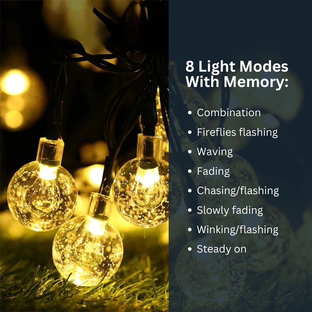 SolarFest™ – 5m–12m LED Lichterkette für Außen mit Solarbetrieb