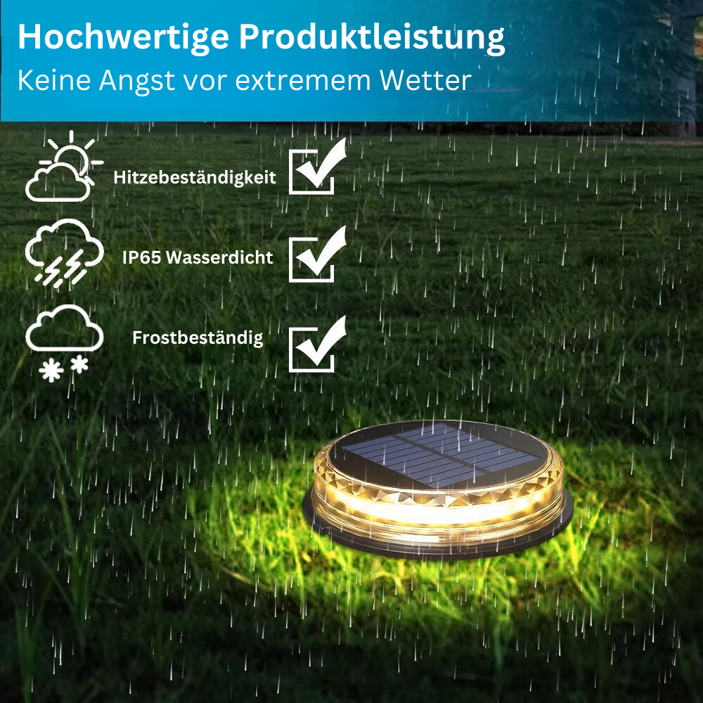Bunte Solar-Bodenleuchte – Farbwechsel LED Gartenlicht für Außenbereich