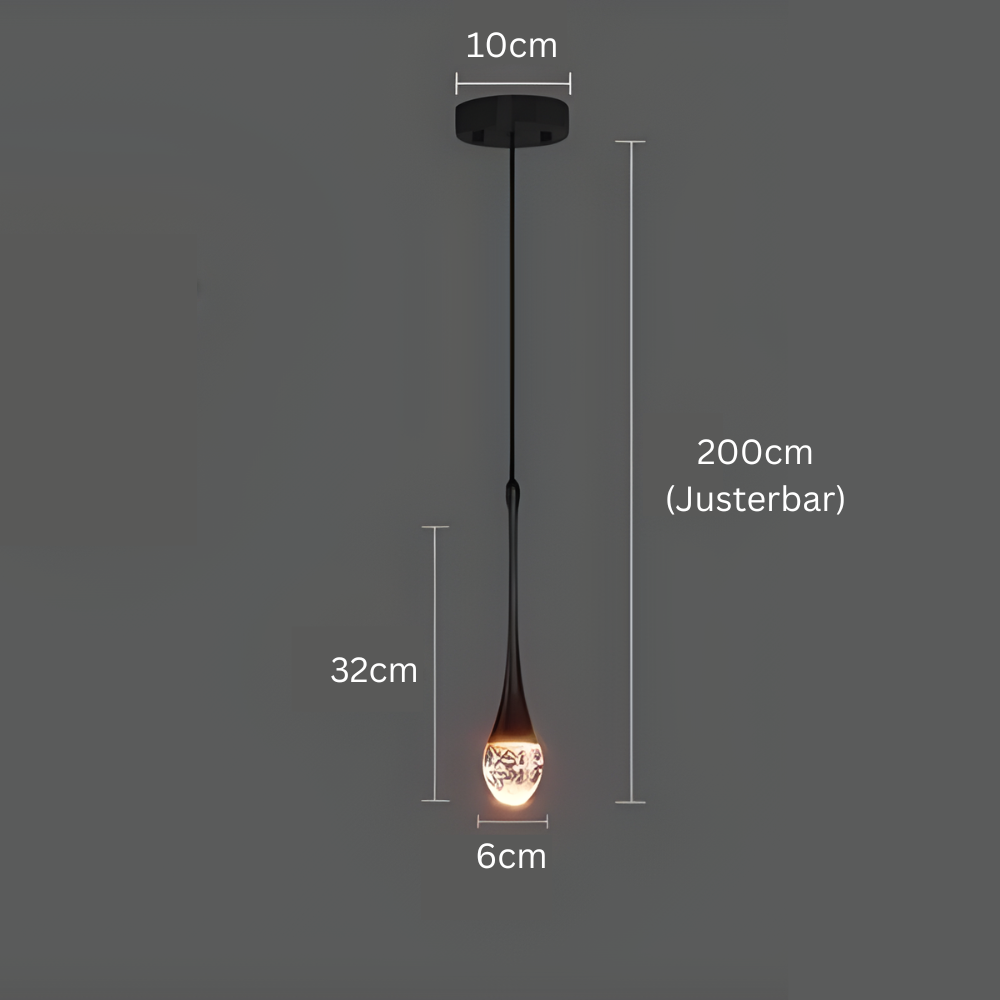GoldenBubble – Moderne LED-Hängeleuchte mit Kristalltropfen