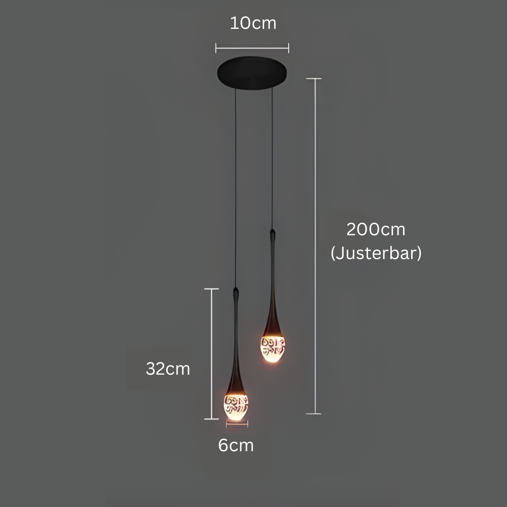 GoldenBubble – Moderne LED-Hängeleuchte mit Kristalltropfen