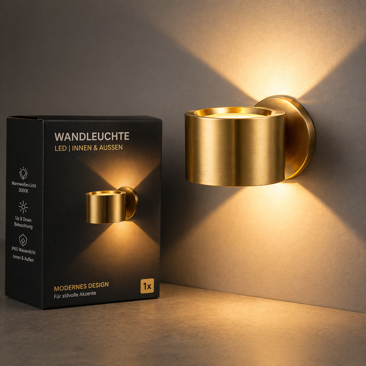 Moss – Moderne LED Wandleuchte im minimalistischen Design für Wohnzimmer & Flur