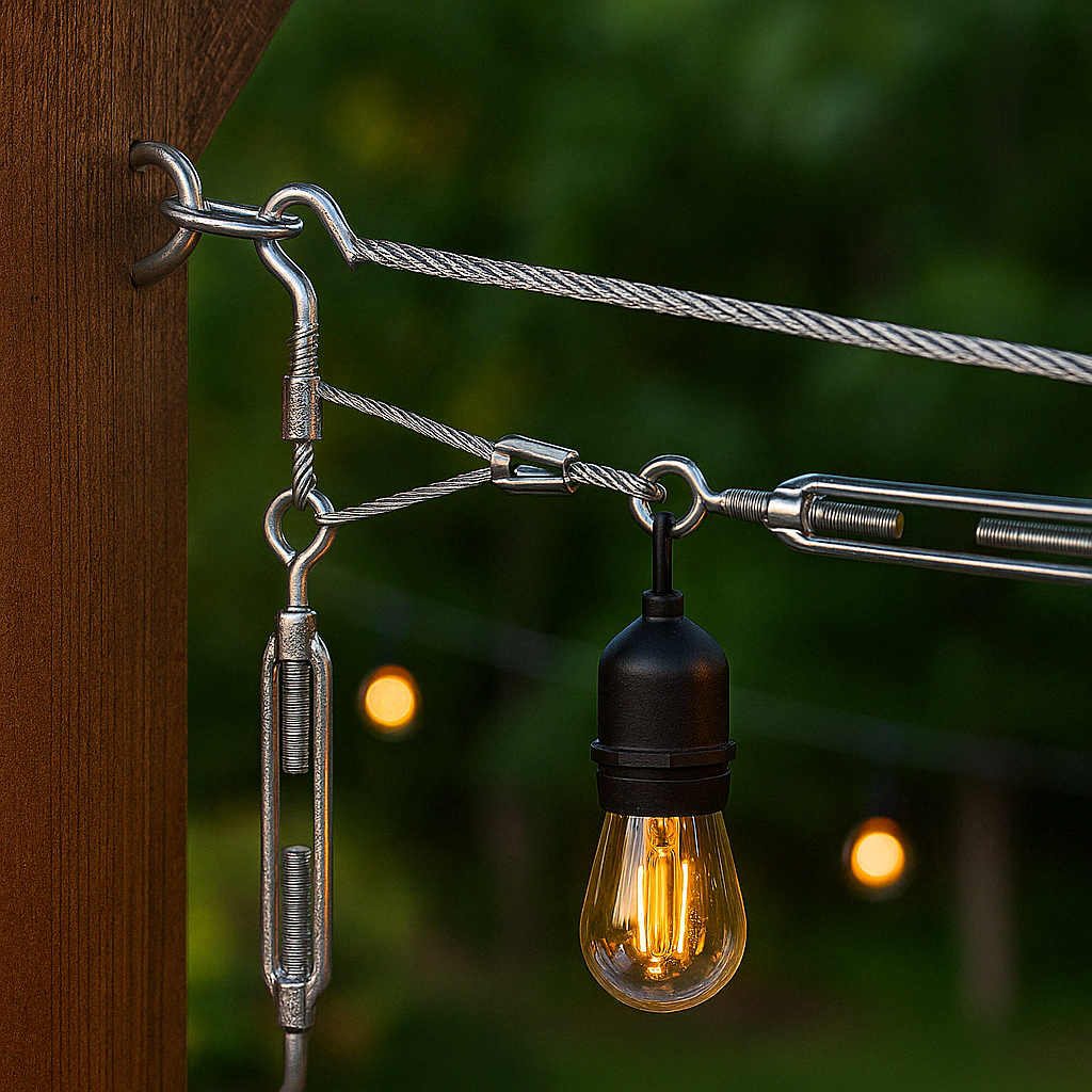 30 m Führungsseil aus PVC-beschichtetem Edelstahl für schwere Aufhängungen