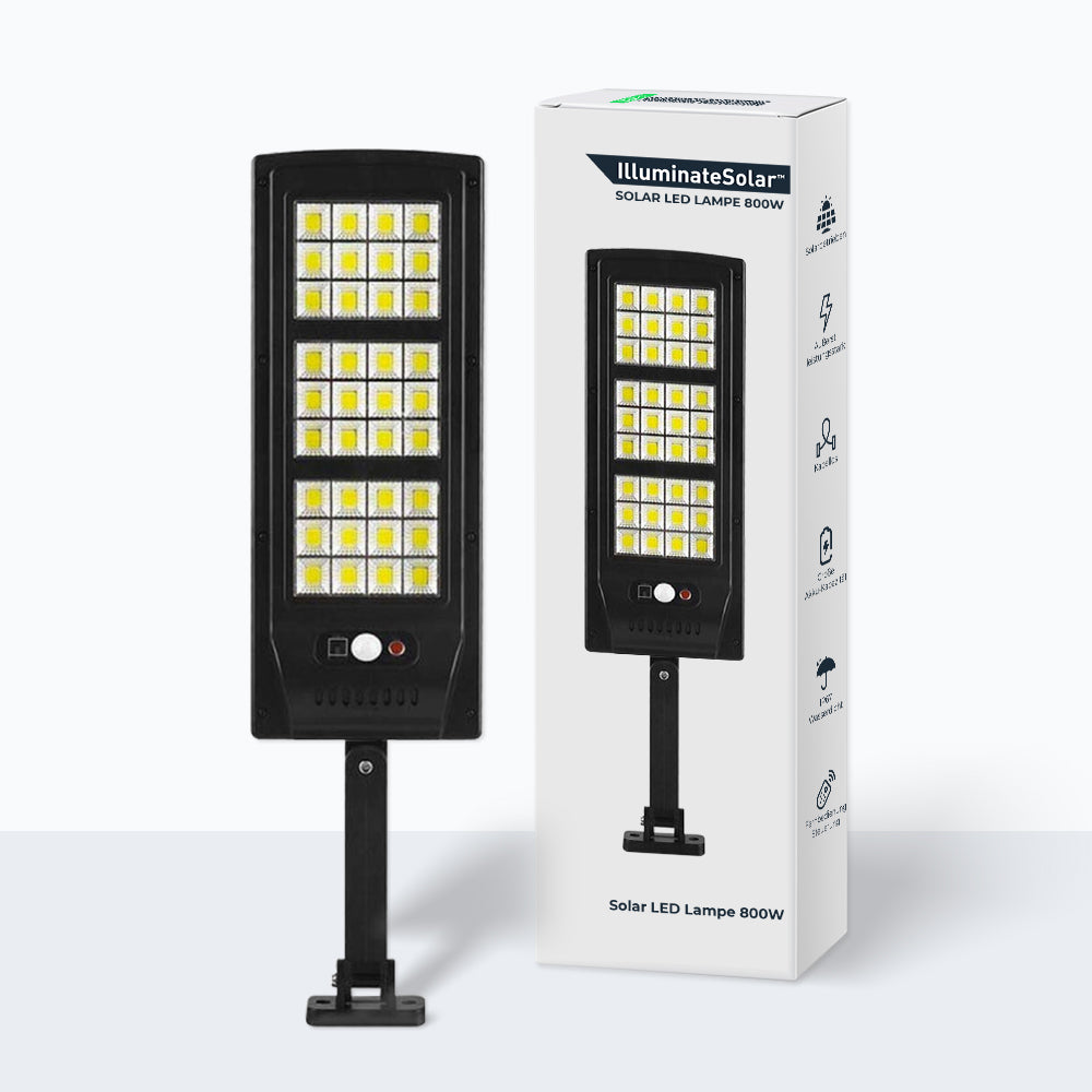 800W Solarna LED zunanja svetilka – zelo svetla stenska svetilka s senzorjem gibanja