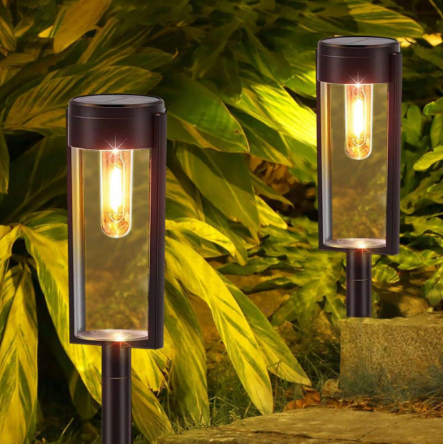 DreamScape™ - Eleganckie cylindryczne solarne lampy chodnikowe
