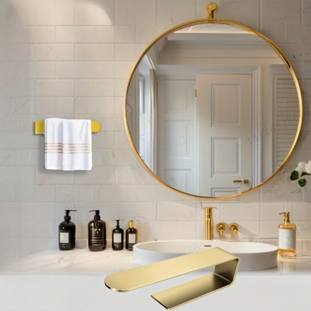 EdelstahlEleganz | Moderner Selbstklebender Handtuchhalter Ohne Bohren Bad 0