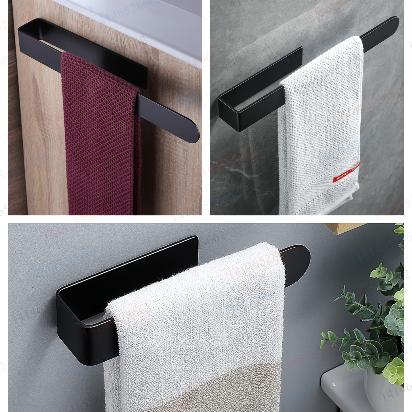 EdelstahlEleganz | Moderner Selbstklebender Handtuchhalter Ohne Bohren Bad 2