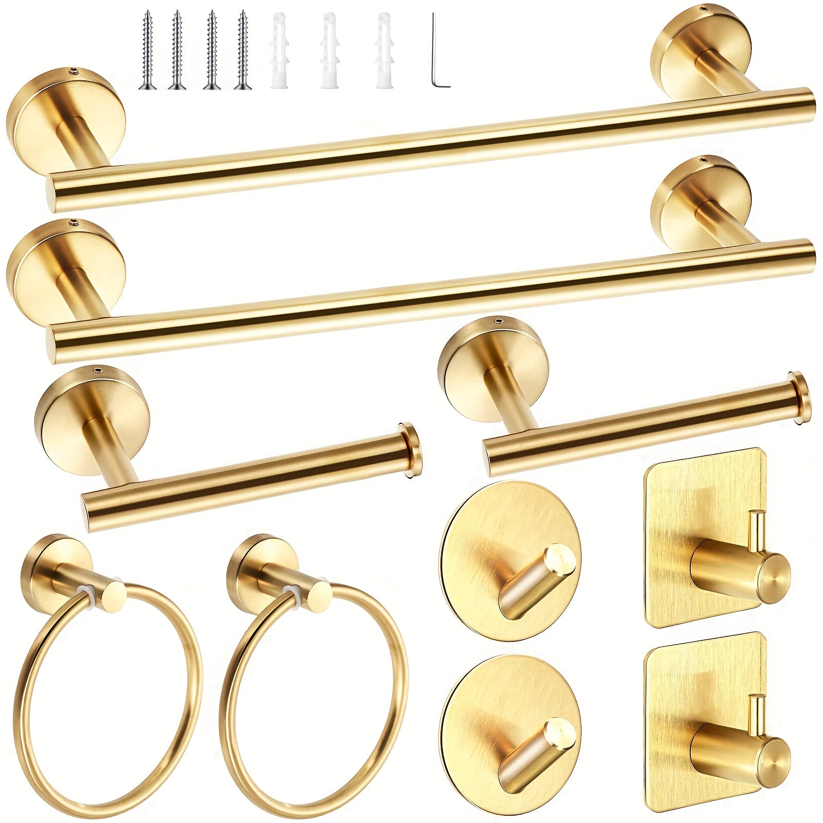 EleganzSet | Modern Matt Black Stainless Steel Towel Holder Set 0