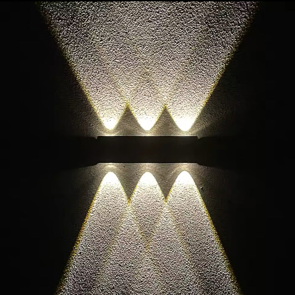 DuoRay - Duża lampa ścienna LED solarna z funkcją włączania i wyłączania