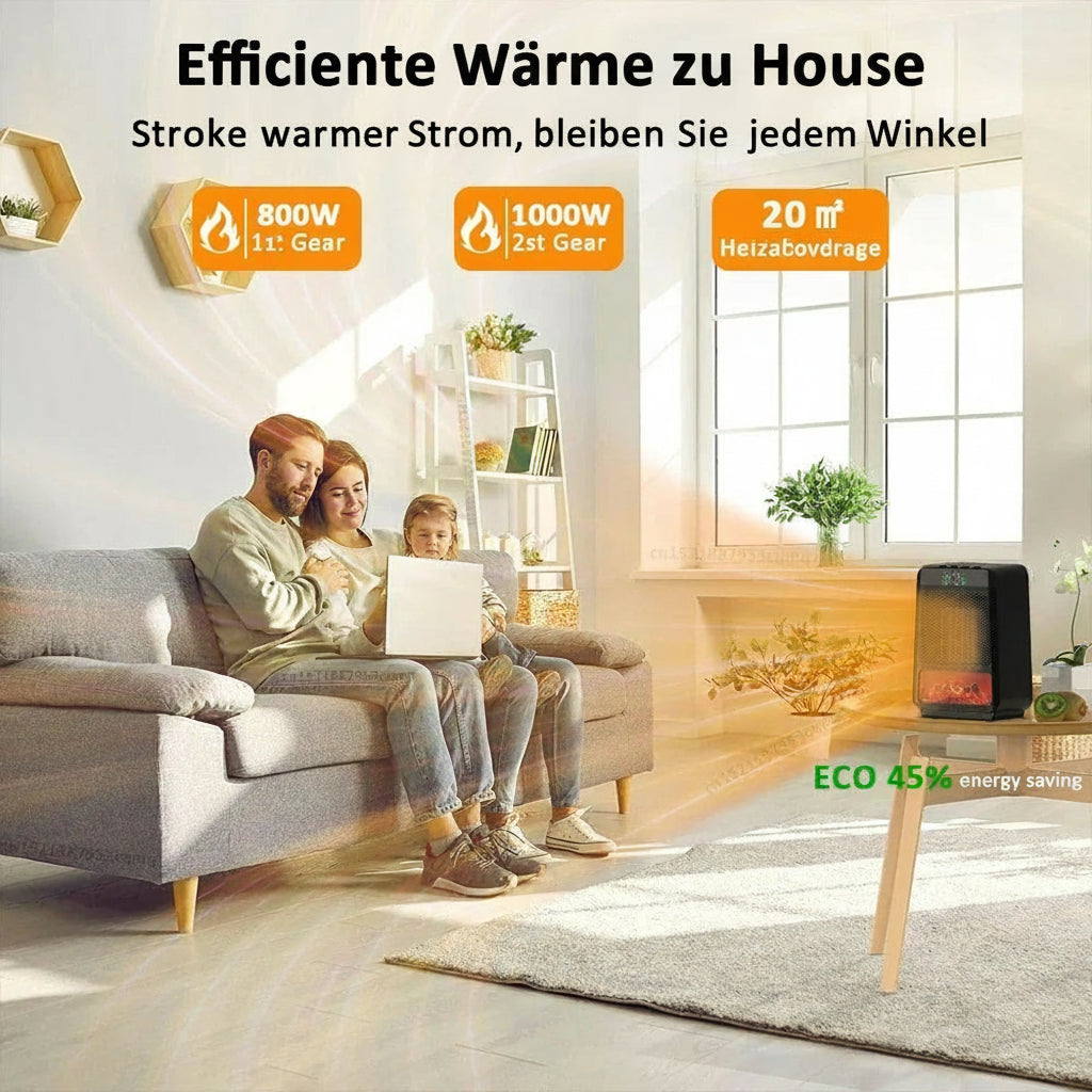 Tragbarer energieeffizienter Steckdosen-Heizlüfter