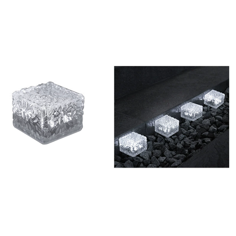 LumiBrick – Solar-Glas-Effekt-Ziegel-Leuchten (4er-Set)