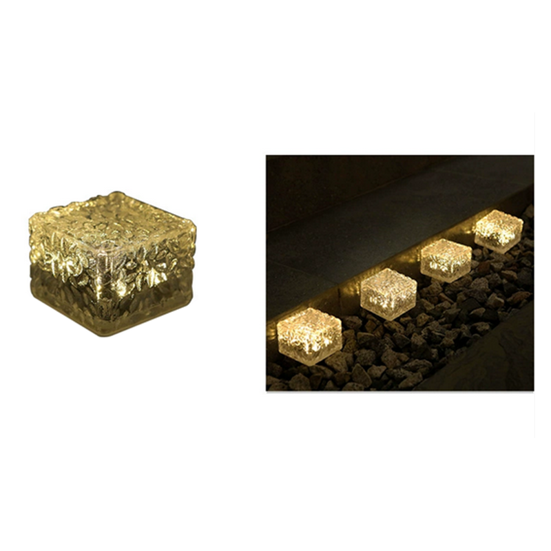 LumiBrick – Solar-Glas-Effekt-Ziegel-Leuchten (4er-Set)