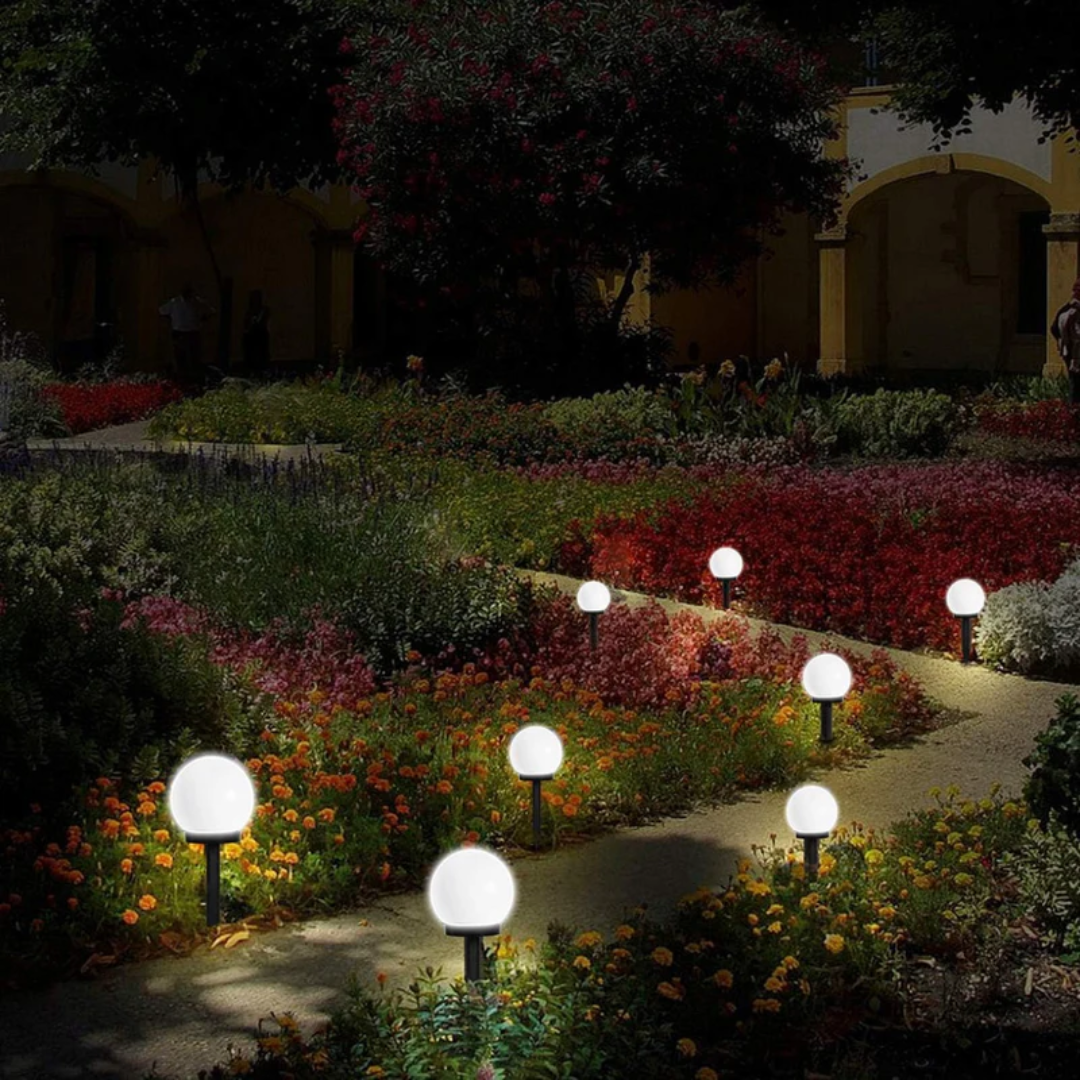 LumiSphere | Hochwertige Elegante Solar Gartenleuchten Set für Außenbereich 5