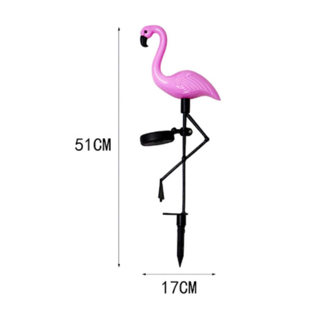 FlamingoGlow - solarno napajana LED-lampa za travniške flaminge
