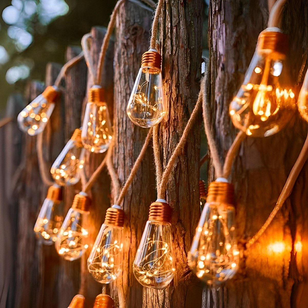 RetroGlow | Nostalgische Solar Lichterkette Outdoor mit Warmweißem Licht 4