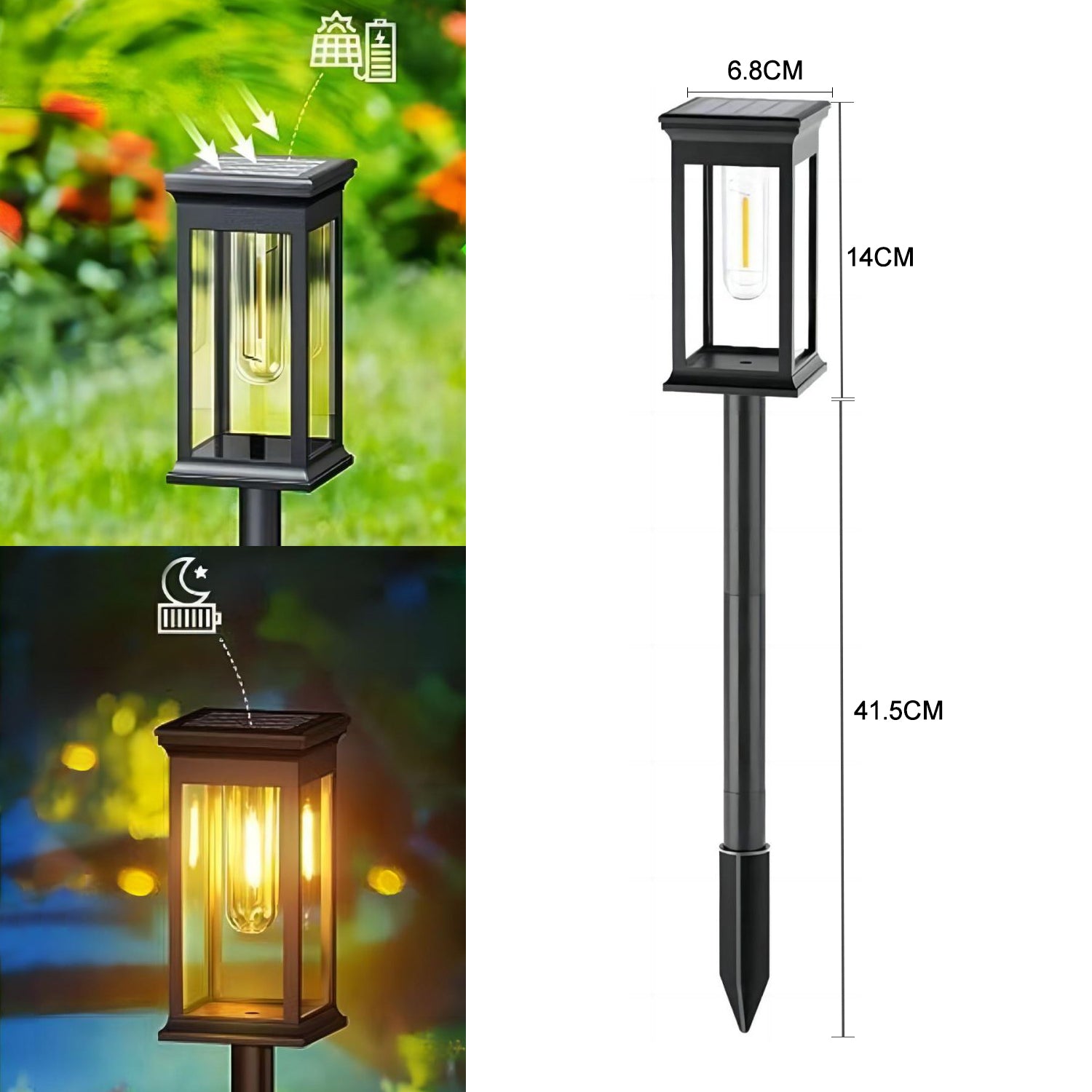 DreamScape™ - Elegante kubische Solar-Gehwegleuchten