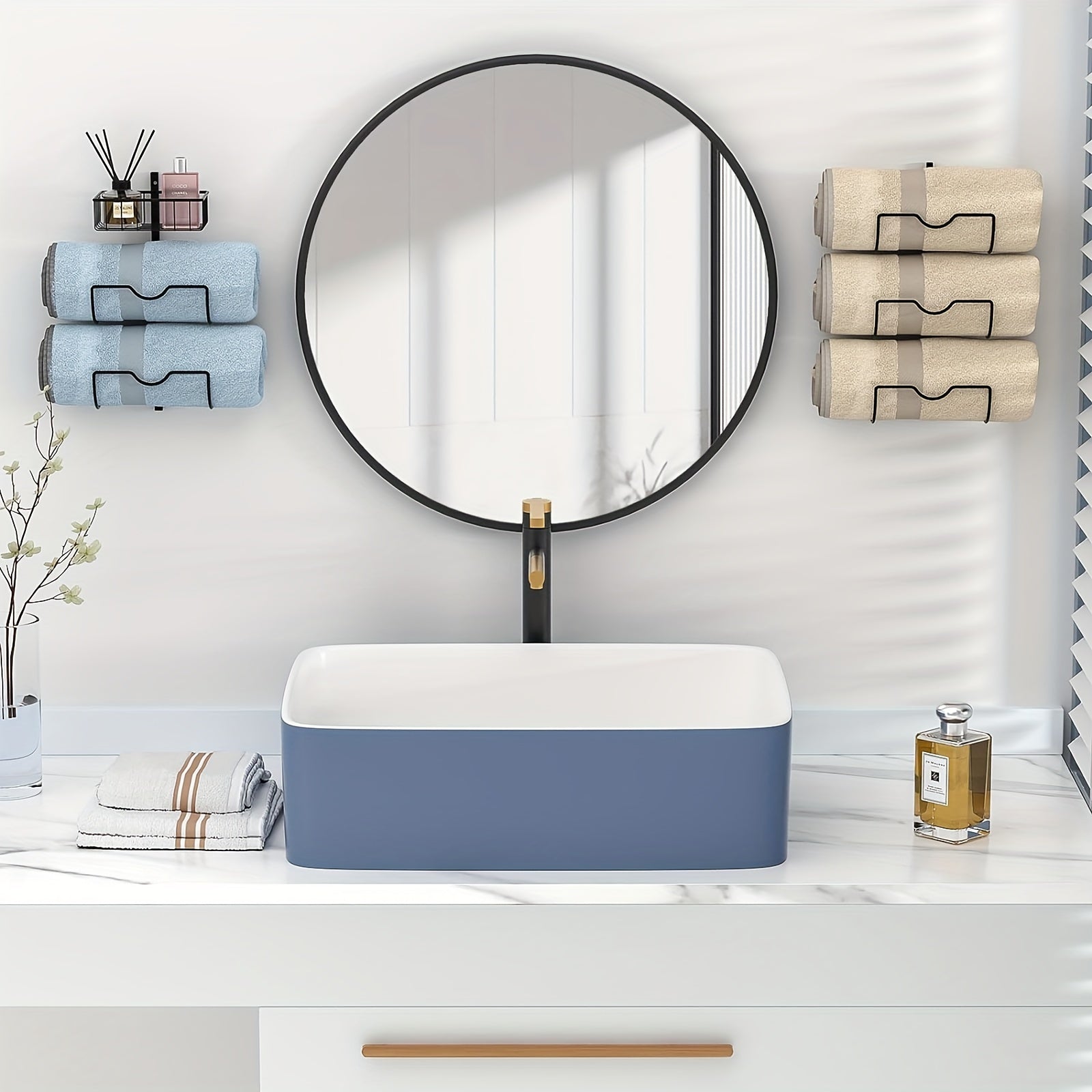 UrbanStyle | Eleganter Verstellbarer Handtuchhalter Ohne Bohren Für Badezimmer 2