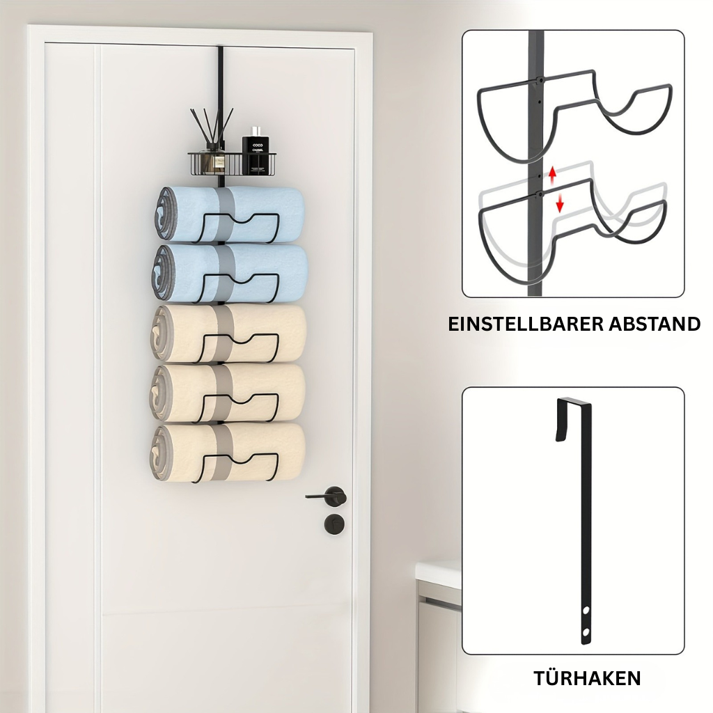 UrbanStyle | Eleganter Verstellbarer Handtuchhalter Ohne Bohren Für Badezimmer 4