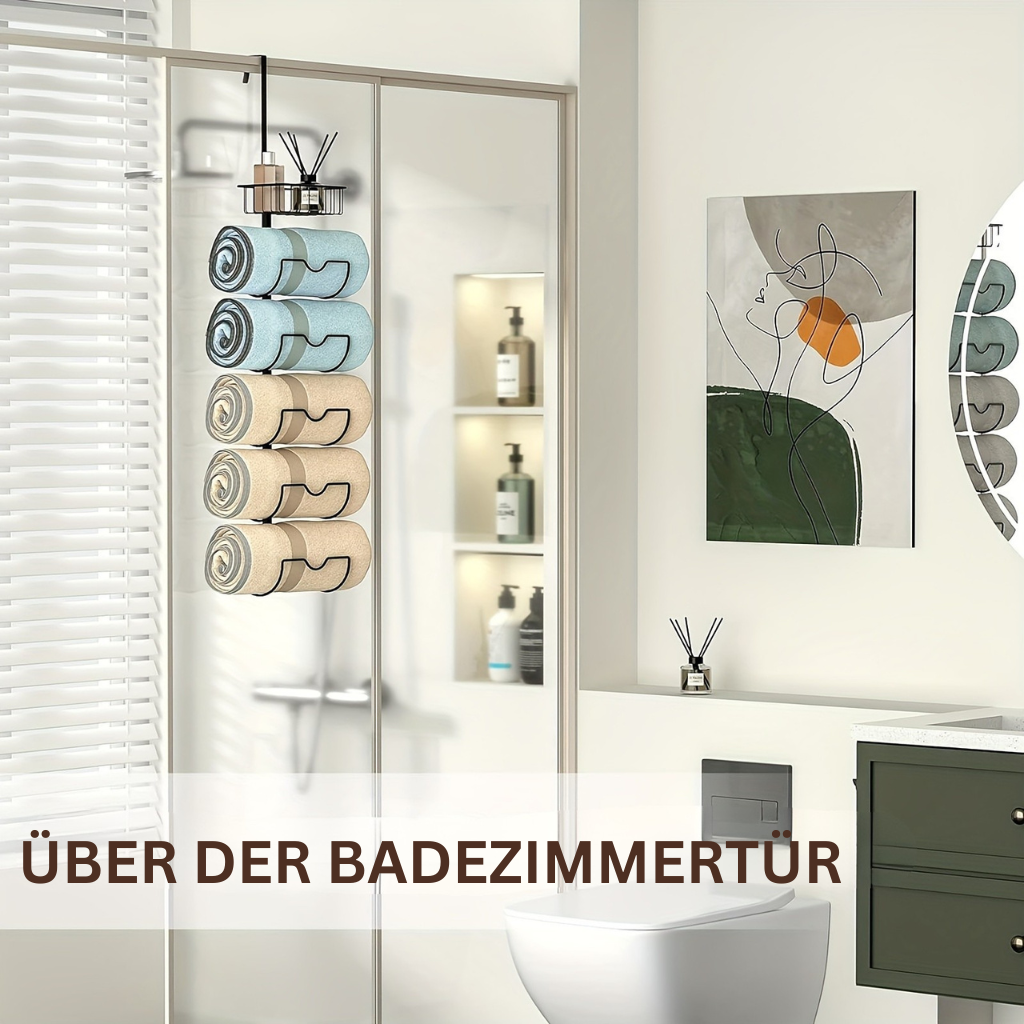 UrbanStyle | Eleganter Verstellbarer Handtuchhalter Ohne Bohren Für Badezimmer 6