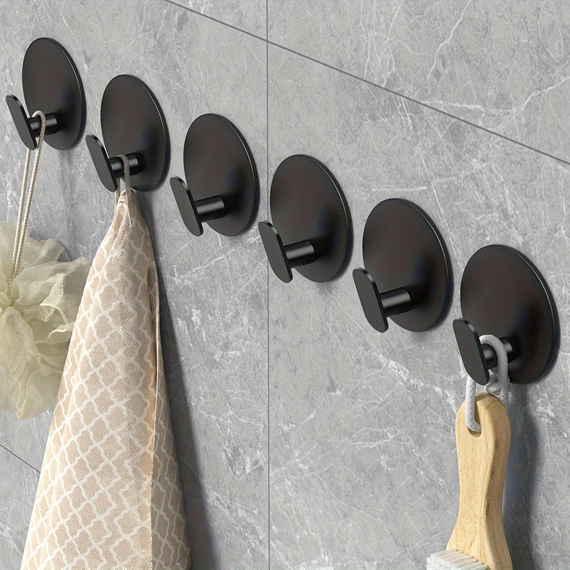 UrbanStyle | Praktisch Elegante Schwarze Wandhaken für Badezimmer 1