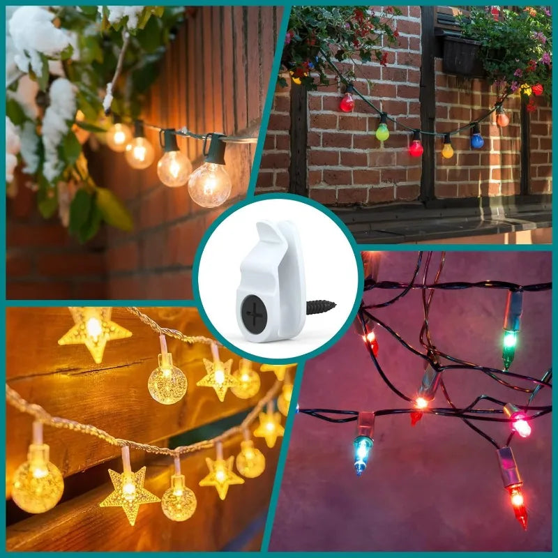Wetterfeste Outdoor-Lichterclips – LED-Lichterhaken für Garten, Weihnachten & Party-Deko