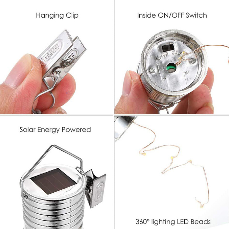 GlowBulb – komplet 6 sončnih visečih svetilk