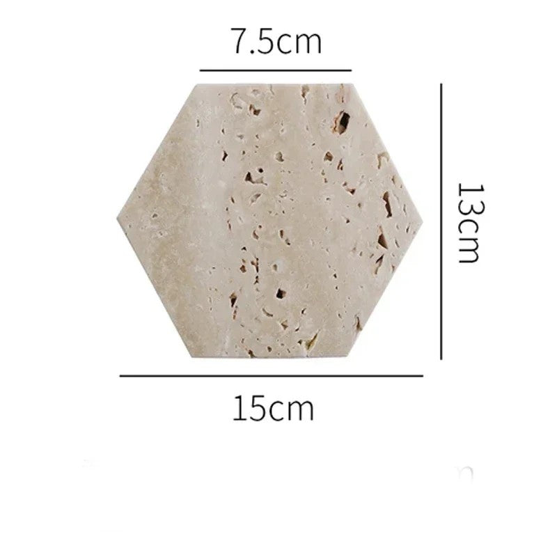 Natürliche Beige Marmor-Display-Schale