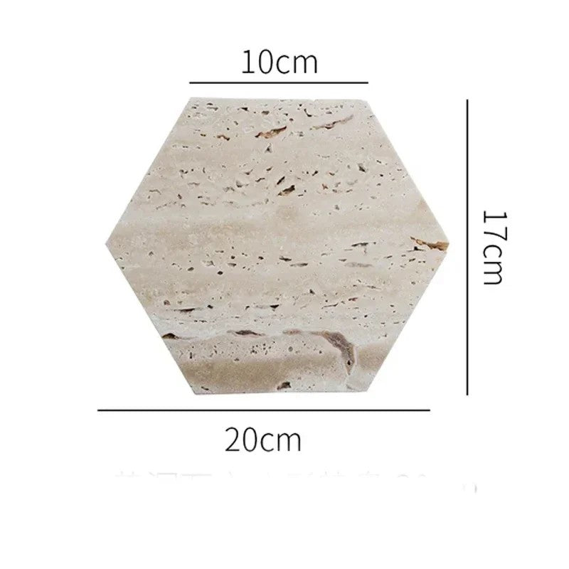 Natürliche Beige Marmor-Display-Schale