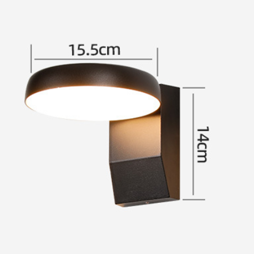 Glowix - Runde Edelstahl Solar-Wandleuchte