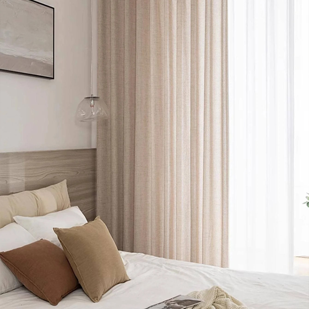 Japoński styl zasłony z bawełny i lnu