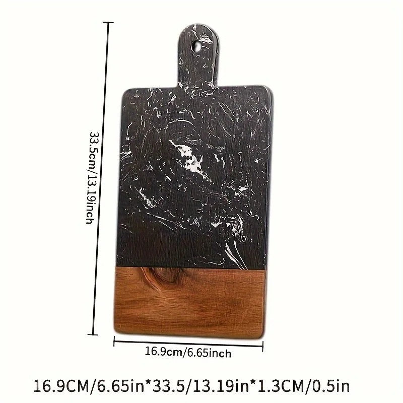 Podwójna deska do krojenia z drewna akacjowego i marmuru