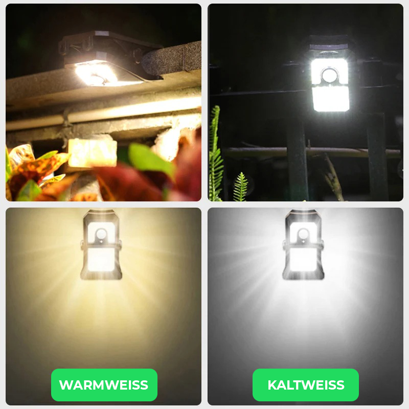 SolarClip Light – Solar Clip-Leuchte mit USB & Bewegungssensor