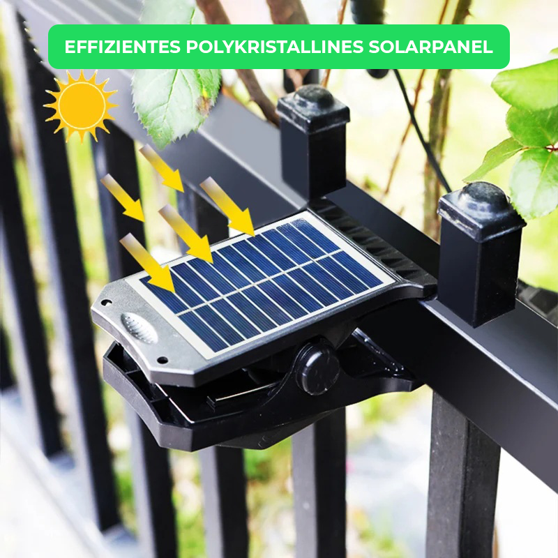 SolarClip Light – Solar Clip-Leuchte mit USB & Bewegungssensor