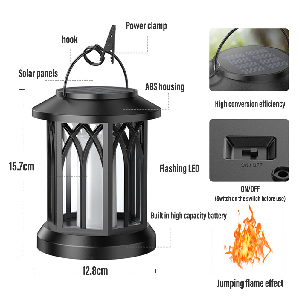 FlameGlow™ - Viseca solarna plamenska svetilka